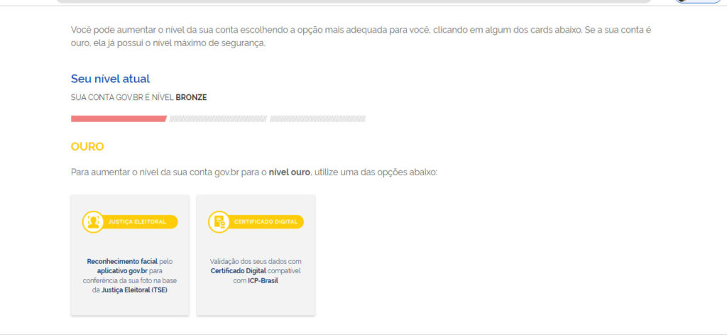 nível conta gov.br
