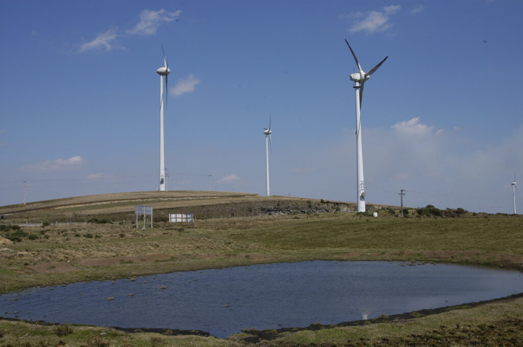 Usina eólica em Palmas, no Paraná