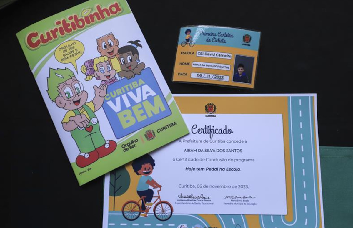 Estudantes de Curitiba recebem “habilitação” de ciclistas