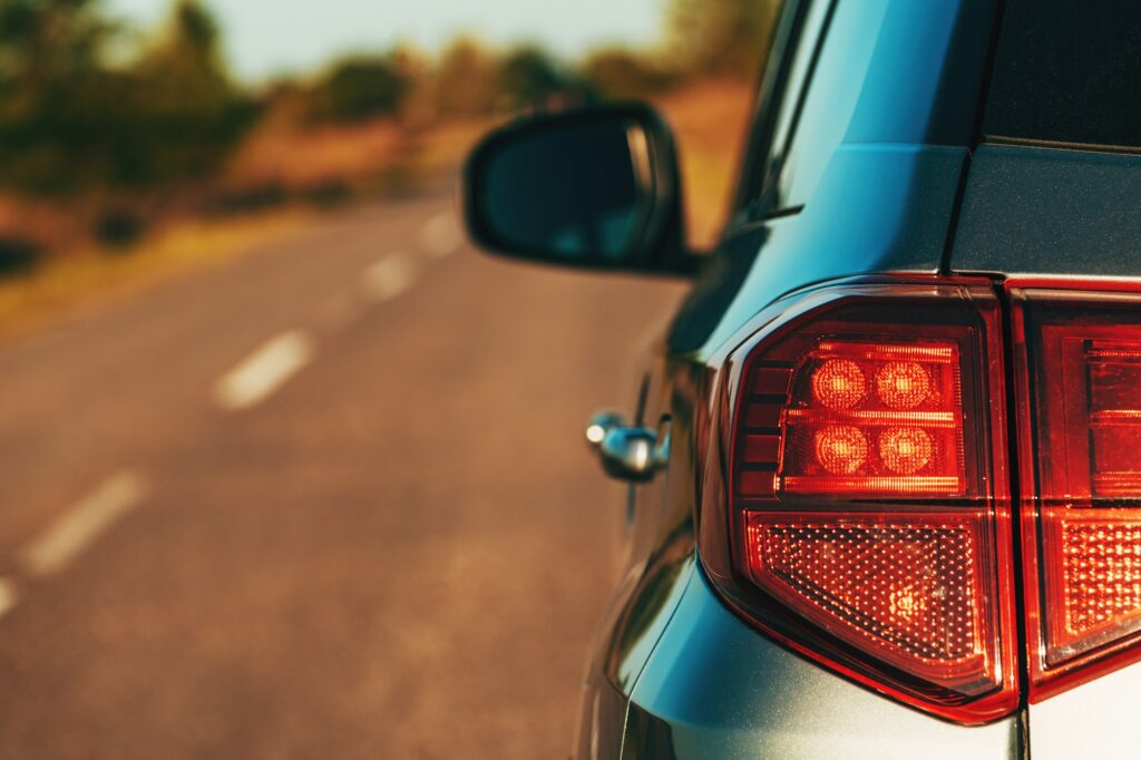 Car rear stop light, vehicle back light blinking