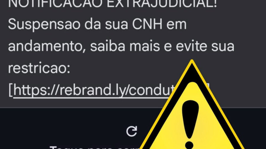 mensagens falsas suspensão CNH